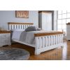 Farmhouse White Painted Slatted 5 Foot King Size Oak Bed - SUMMER SALE - 2 Farmhouse White Painted Slatted 5 Foot King Size Oak Bed - SUMMER SALE - 2