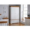 Farmhouse White Painted 2 Door Double Wardrobe with Drawer - £50 OFF FLASH SALE - 2 Farmhouse White Painted 2 Door Double Wardrobe with Drawer - £50 OFF FLASH SALE - 2