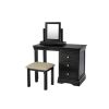 Toulouse Black Painted Single Pedestal Dressing Table - £50 OFF FLASH SALE - 11