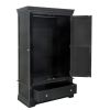 Toulouse Black Painted Double Wardrobe with Drawer - £50 OFF SUMMER SALE - 10 Toulouse Black Painted Double Wardrobe with Drawer - £50 OFF SUMMER SALE - 10