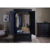 Toulouse Black Painted Double Wardrobe with Drawer - £50 OFF SUMMER SALE - 3 Toulouse Black Painted Double Wardrobe with Drawer - £50 OFF SUMMER SALE - 3
