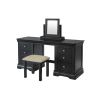 Toulouse Black Painted Dressing Table Stool - SUMMER MEGA DEAL - 11