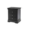 Toulouse Black Painted 3 Drawer Grande Large Assembled Bedside Table - £50 OFF SUMMER SALE - 7 Toulouse Black Painted 3 Drawer Grande Large Assembled Bedside Table - £50 OFF SUMMER SALE - 7