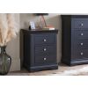 Toulouse Black Painted 3 Drawer Grande Large Assembled Bedside Table - £50 OFF SUMMER SALE - 2 Toulouse Black Painted 3 Drawer Grande Large Assembled Bedside Table - £50 OFF SUMMER SALE - 2