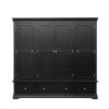Toulouse Black Painted 4 Door Quad Extra Large Wardrobe - £300 OFF SUMMER SALE - 3 Toulouse Black Painted 4 Door Quad Extra Large Wardrobe - £300 OFF SUMMER SALE - 3
