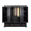 Toulouse Black Painted 4 Door Quad Extra Large Wardrobe - £300 OFF SUMMER SALE - 4 Toulouse Black Painted 4 Door Quad Extra Large Wardrobe - £300 OFF SUMMER SALE - 4