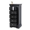 Toulouse Black Painted 5 Drawer Tallboy Chest of Drawers - £40 OFF SUMMER SALE - 4 Toulouse Black Painted 5 Drawer Tallboy Chest of Drawers - £40 OFF SUMMER SALE - 4