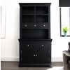 Toulouse Black Painted 100cm Buffet and Hutch Dresser Display Unit - SUMMER SALE - 2 Toulouse Black Painted 100cm Buffet and Hutch Dresser Display Unit - SUMMER SALE - 2