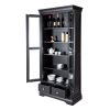 Toulouse Black Painted Tall Glass Display Cabinet with Drawers - £100 OFF SUMMER SALE - 4 Toulouse Black Painted Tall Glass Display Cabinet with Drawers - £100 OFF SUMMER SALE - 4