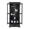 Toulouse Black Painted Tall Glass Display Cabinet with Drawers - £100 OFF SUMMER SALE - 5 Toulouse Black Painted Tall Glass Display Cabinet with Drawers - £100 OFF SUMMER SALE - 5