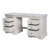 Toulouse Double Pedestal Grey Painted Large Dressing Table / Desk - £40 OFF SUMMER SALE - 6 Toulouse Double Pedestal Grey Painted Large Dressing Table / Desk - £40 OFF SUMMER SALE - 6