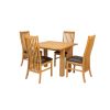 Lichfield Flip Top 100cm 50cm Oak Table 2 Lichfield Brown Leather Oak Chair Set - 4 Lichfield Flip Top 100cm 50cm Oak Table 2 Lichfield Brown Leather Oak Chair Set - 4