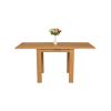 Lichfield Flip Top 80cm to 160cm Oak Table 2 Churchill Brown Leather Oak Chair Set - 4 Lichfield Flip Top 80cm to 160cm Oak Table 2 Churchill Brown Leather Oak Chair Set - 4