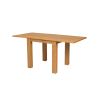 Lichfield Flip Top 80cm to 160cm Oak Table 2 Churchill Brown Leather Oak Chair Set - 5 Lichfield Flip Top 80cm to 160cm Oak Table 2 Churchill Brown Leather Oak Chair Set - 5