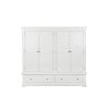 Toulouse White Painted 4 Door Double Hanging Quad Extra Large Wardrobe - £300 OFF FLASH SALE - 3 Toulouse White Painted 4 Door Double Hanging Quad Extra Large Wardrobe - £300 OFF FLASH SALE - 3