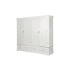 Toulouse White Painted 4 Door Double Hanging Quad Extra Large Wardrobe - £300 OFF FLASH SALE - 4 Toulouse White Painted 4 Door Double Hanging Quad Extra Large Wardrobe - £300 OFF FLASH SALE - 4