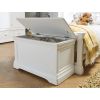 Toulouse White Painted Storage Blanket Box Ottoman - SUMMER SALE - 5 Toulouse White Painted Storage Blanket Box Ottoman - SUMMER SALE - 5