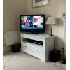 Toulouse White Painted Fully Assembled TV Unit 2 Drawers - £80 OFF SUMMER SALE - 2 Toulouse White Painted Fully Assembled TV Unit 2 Drawers - £80 OFF SUMMER SALE - 2