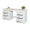 Toulouse White Painted Double Pedestal Large Dressing Table / Home Office Desk - £40 OFF SUMMER SALE - 7 Toulouse White Painted Double Pedestal Large Dressing Table / Home Office Desk - £40 OFF SUMMER SALE - 7