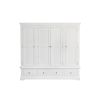 Toulouse White Painted 4 Door Quad Extra Large Wardrobe - £300 OFF FLASH SALE - 7 Toulouse White Painted 4 Door Quad Extra Large Wardrobe - £300 OFF FLASH SALE - 7