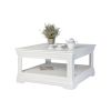 Toulouse White Painted 90cm Square Assembled Coffee Table With Shelf - £20 OFF SUMMER SALE - 5 Toulouse White Painted 90cm Square Assembled Coffee Table With Shelf - £20 OFF SUMMER SALE - 5