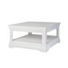 Toulouse White Painted 90cm Square Assembled Coffee Table With Shelf - £20 OFF SUMMER SALE - 8 Toulouse White Painted 90cm Square Assembled Coffee Table With Shelf - £20 OFF SUMMER SALE - 8
