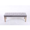 Highgrove Grey Velvet Fabric Studded Medium Oak Dining Bench - REDUCED TO CLEAR - 3 Highgrove Grey Velvet Fabric Studded Medium Oak Dining Bench - REDUCED TO CLEAR - 3