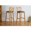 Java Cross Tall Oak Fully Assembled Kitchen Bar Stool - £30 OFF FLASH SALE - 2 Java Cross Tall Oak Fully Assembled Kitchen Bar Stool - £30 OFF FLASH SALE - 2