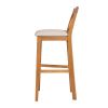 Java Cross Oak Bar Stool with Beige Linen Seat Pad - £60 OFF FLASH SALE - 5 Java Cross Oak Bar Stool with Beige Linen Seat Pad - £60 OFF FLASH SALE - 5