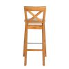 Java Cross Oak Bar Stool with Beige Linen Seat Pad - £60 OFF FLASH SALE - 7 Java Cross Oak Bar Stool with Beige Linen Seat Pad - £60 OFF FLASH SALE - 7