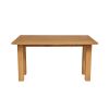 Lichfield 140cm Narrow Flip Top Extending Oak Table 4 Chelsea Brown Leather Chairs Set - SUMMER SALE - 9