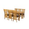 Lichfield 210cm Double Extending Table 6 Churchill Brown Leather Chair Set - SUMMER SALE - 5