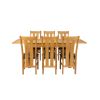 Lichfield 210cm Double Extending Table 6 Churchill Brown Leather Chair Set - SUMMER SALE - 7