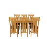 Lichfield 210cm Double Extending Table 6 Churchill Brown Leather Chair Set - SUMMER SALE - 8