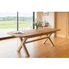 Provence 2.3m Cross Leg Extending Oak Table Oval Corners - £100 OFF SUMMER SALE - 2