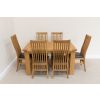 Riga 1.4m Oak Table Set 6 Lichfield Brown Leather Dining Chairs Set - 5 Riga 1.4m Oak Table Set 6 Lichfield Brown Leather Dining Chairs Set - 5
