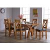 180cm to 230cm Country Oak Cross Leg Extending Table - £100 OFF SUMMER SALE - 3