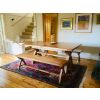 Country Oak 160cm Solid Oak Cross Leg Bench - £50 OFF FLASH SALE - 4