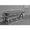 Country Oak 160cm Solid Oak Cross Leg Bench - £50 OFF FLASH SALE - 22