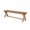 Country Oak 160cm Solid Oak Cross Leg Bench - £50 OFF FLASH SALE - 7