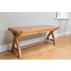 Country Oak 160cm Solid Oak Cross Leg Bench - £50 OFF FLASH SALE - 11