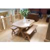 Country Oak 160cm Solid Oak Cross Leg Bench - £50 OFF FLASH SALE - 21