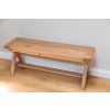Country Oak 160cm Solid Oak Cross Leg Bench - £50 OFF FLASH SALE - 12