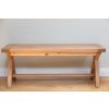 Country Oak 160cm Solid Oak Cross Leg Bench - £50 OFF FLASH SALE - 13