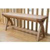 Country Oak 160cm Solid Oak Cross Leg Bench - £50 OFF FLASH SALE - 14