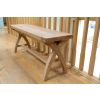 Country Oak 160cm Solid Oak Cross Leg Bench - £50 OFF FLASH SALE - 15