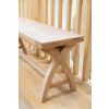 Country Oak 160cm Solid Oak Cross Leg Bench - £50 OFF FLASH SALE - 16