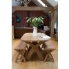 Country Oak 160cm Solid Oak Cross Leg Bench - £50 OFF FLASH SALE - 19
