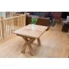 Country Oak 1.3 to 1.8m Cross Leg Oak Dining Table - £80 OFF SUMMER SALE - 17 Country Oak 1.3 to 1.8m Cross Leg Oak Dining Table - £80 OFF SUMMER SALE - 17