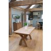 Country Oak 1.3 to 1.8m Cross Leg Oak Dining Table - £80 OFF SUMMER SALE - 18 Country Oak 1.3 to 1.8m Cross Leg Oak Dining Table - £80 OFF SUMMER SALE - 18